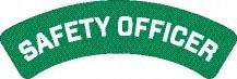 NMC - Safety Officer, Hard Hat Label - White on Green, 0.004" Thick, Indoor or Outdoor, Adhesive Backed, For Accident Prevention - Exact Tool & Supply