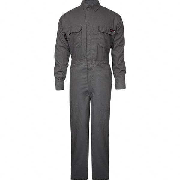 National Safety Apparel - Size L Gray HRC 2 Flame Resistant/Retardant Coveralls - Exact Tool & Supply
