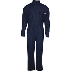 National Safety Apparel - Size S Navy Blue HRC 2 Flame Resistant/Retardant Coveralls - Exact Tool & Supply