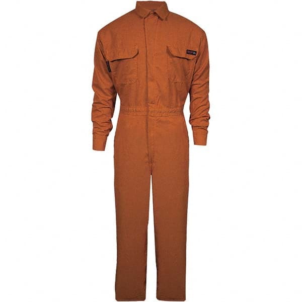 National Safety Apparel - Size M Orange HRC 2 Flame Resistant/Retardant Coveralls - Exact Tool & Supply