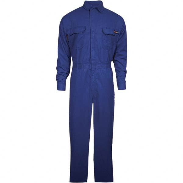 National Safety Apparel - Size XL Tall Royal Blue HRC 2 Flame Resistant/Retardant Coveralls - Exact Tool & Supply