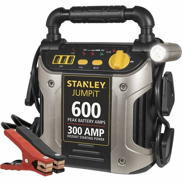 Stanley - 12 Volt Jump Starter - 300 Amps, 600 Peak Amps, 3 USB Power Ports - Exact Tool & Supply