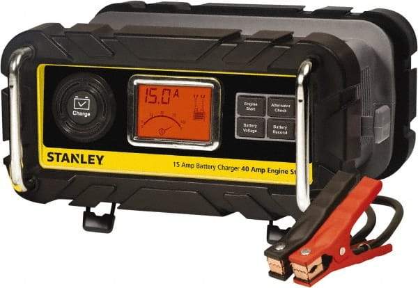 Stanley - 12 Volt Automatic Charger/Maintainer - 15 Amps, 40 Starter Amps - Exact Tool & Supply