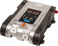 Stanley - 12 VDC Input, 120 VAC Output, 500 Peak Wattage, Power Inverter - 500 Watt Continuous Output Power - Exact Tool & Supply