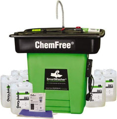 CRC - Free Standing Water-Based Parts Washer - 25 Gal Max Operating Capacity, HDPE Tank, 42" High x 47" Long x 38" Wide, 110 Input Volts - Exact Tool & Supply