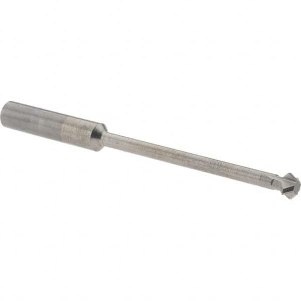 Accupro - 1/4° 1/4" Cut Diam, 1/8" Cut Width, 1/4" Shank, Solid Carbide Double-Angle Cutter - Exact Tool & Supply