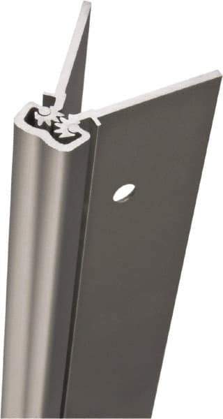 Stanley - 83" Long x 5" Wide, Aluminum Continuous Hinge - 0.11" Thick, With Holes - Exact Tool & Supply