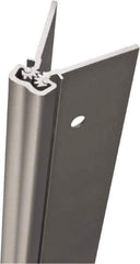 Stanley - 79" Long x 5" Wide, Aluminum Continuous Hinge - 0.11" Thick, With Holes - Exact Tool & Supply