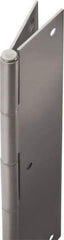 Stanley - 74" Long x 5" Wide, 21" Knuckle, Stainless Steel Continuous Hinge - 0.75" Thick, With Holes - Exact Tool & Supply