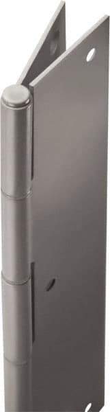 Stanley - 84" Long x 5" Wide, 21" Knuckle, Steel Continuous Hinge - 0.075" Thick, With Holes - Exact Tool & Supply