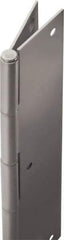 Stanley - 84" Long x 5" Wide, 21" Knuckle, Steel Continuous Hinge - 0.075" Thick, With Holes - Exact Tool & Supply