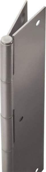 Stanley - 80" Long x 5" Wide, 20" Knuckle, Steel Continuous Hinge - 0.75" Thick, With Holes - Exact Tool & Supply