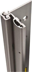 Stanley - 95" Long x 4" Wide, Aluminum Continuous Hinge - 0.11" Thick, With Holes - Exact Tool & Supply