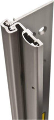 Stanley - 119" Long x 4" Wide, Aluminum Continuous Hinge - 0.11" Thick, With Holes - Exact Tool & Supply