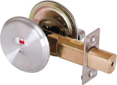 Stanley - 1-3/8 to 2" Door Thickness, Satin Chrome Finish, Single Cylinder Deadbolt - Nonhanded Handling, Key Override, Single Cylinder - Exact Tool & Supply