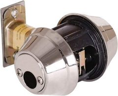 Stanley - 1-3/8 to 2" Door Thickness, Satin Chrome Finish, Double Cylinder Deadbolt - Nonhanded Handling, Key Override, Double Cylinder - Exact Tool & Supply