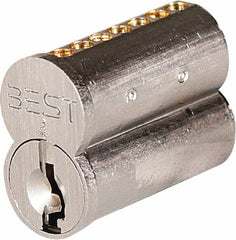 Best - Best I/C Core Small Format IC Cylinder - Satin Chrome Coated, Brass/Zinc Alloy - Exact Tool & Supply