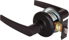 Stanley - Grade 2 Passage Lever Lockset - 2-3/8 & 2-3/4" Back Set, Keyless Cylinder, Brass Alloy, Oil Rubbed Bronze Finish - Exact Tool & Supply