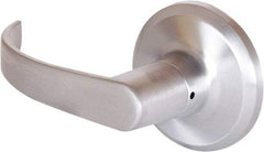 Stanley - Grade 2 Dummy Lever Lockset - 2-3/8 & 2-3/4" Back Set, Keyless Cylinder, Brass Alloy, Satin Chrome Finish - Exact Tool & Supply