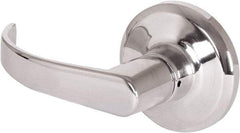 Stanley - Grade 2 Dummy Lever Lockset - 2-3/8 & 2-3/4" Back Set, Keyless Cylinder, Brass Alloy, Bright Chrome Finish - Exact Tool & Supply