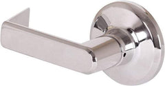 Stanley - Grade 2 Dummy Lever Lockset - 2-3/8 & 2-3/4" Back Set, Keyless Cylinder, Brass Alloy, Bright Chrome Finish - Exact Tool & Supply