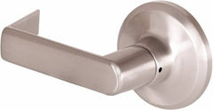 Stanley - Grade 2 Dummy Lever Lockset - 2-3/8 & 2-3/4" Back Set, Keyless Cylinder, Brass Alloy, Satin Nickel Finish - Exact Tool & Supply