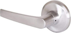 Stanley - Grade 2 Dummy Lever Lockset - 2-3/8 & 2-3/4" Back Set, Keyless Cylinder, Brass Alloy, Satin Chrome Finish - Exact Tool & Supply