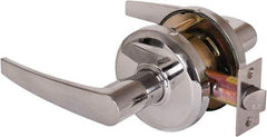 Stanley - Grade 2 Passage Lever Lockset - 2-3/4" Back Set, Keyless Cylinder, Brass Alloy, Bright Chrome Finish - Exact Tool & Supply