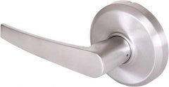 Stanley - Grade 2 Dummy Lever Lockset - 2-3/4" Back Set, Keyless Cylinder, Brass Alloy, Satin Chrome Finish - Exact Tool & Supply