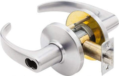 Best - Grade 1 Entrance Lever Lockset - 2-3/4" Back Set, Key In Lever Cylinder, Brass Alloy, Satin Chrome Finish - Exact Tool & Supply