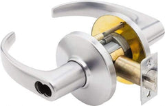 Best - Grade 1 Entrance Lever Lockset - 2-3/4" Back Set, Key In Lever Cylinder, Brass Alloy, Satin Chrome Finish - Exact Tool & Supply