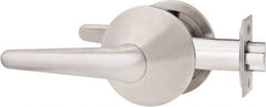 Stanley - Grade 1 Passage Lever Lockset - 2-3/4" Back Set, Keyless Cylinder, Brass Alloy, Stainless Steel Finish - Exact Tool & Supply