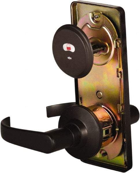 Stanley - Grade 2 Passage Lever Lockset - 2-3/4" Back Set, Keyless Cylinder, Brass Alloy, Oil Rubbed Bronze Finish - Exact Tool & Supply