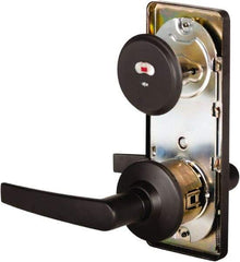 Stanley - Grade 2 Passage Lever Lockset - 2-3/4" Back Set, Keyless Cylinder, Brass Alloy, Oil Rubbed Bronze Finish - Exact Tool & Supply