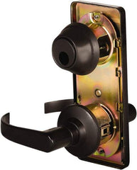 Stanley - Grade 2 Passage Lever Lockset - 2-3/4" Back Set, Keyless Cylinder, Brass Alloy, Oil Rubbed Bronze Finish - Exact Tool & Supply