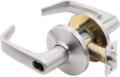 Best - Grade 1 Dormitory Lever Lockset - 2-3/4" Back Set, Keyless Cylinder, Brass Alloy, Satin Chrome Finish - Exact Tool & Supply