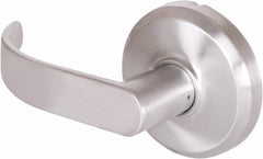 Stanley - Grade 1 Dummy Lever Lockset - 2-3/4" Back Set, Keyless Cylinder, Brass Alloy, Satin Chrome Finish - Exact Tool & Supply