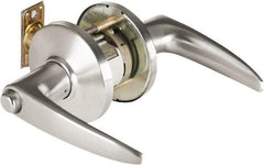 Best - Grade 1 Passage Lever Lockset - 2-3/4" Back Set, Keyless Cylinder, Brass Alloy, Satin Chrome Finish - Exact Tool & Supply
