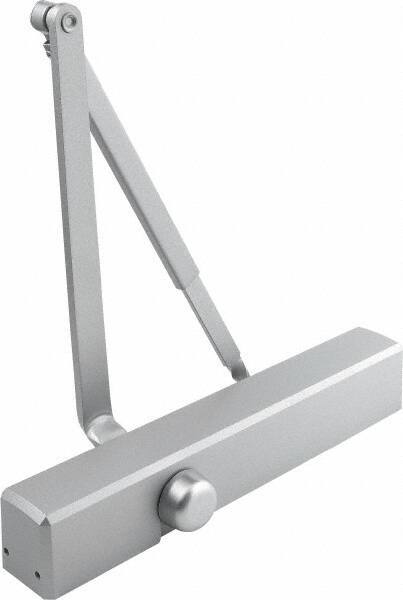 Stanley - 9-3/4" Closer Body Length, Multi-Size Closer Manual Damper - Painted Aluminum Finish, Reversible - Exact Tool & Supply