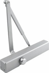 Stanley - 9-3/4" Closer Body Length, Multi-Size Closer Manual Damper - Painted Aluminum Finish, Reversible - Exact Tool & Supply