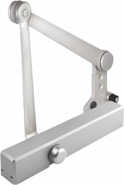 Stanley - 12-1/4" Closer Body Length, Multi-Size Closer Manual Damper - Painted Aluminum Finish, Reversible - Exact Tool & Supply