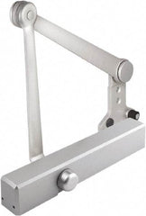 Stanley - 12-1/4" Closer Body Length, Multi-Size Closer Manual Damper - Painted Aluminum Finish, Reversible - Exact Tool & Supply