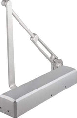 Stanley - 12-1/4" Closer Body Length, Multi-Size Closer Manual Damper - Painted Aluminum Finish, Reversible - Exact Tool & Supply