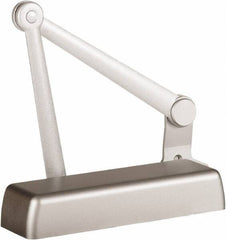 Stanley - 11-1/4" Closer Body Length, Multi-Size Closer Manual Damper - Painted Aluminum Finish, Reversible - Exact Tool & Supply