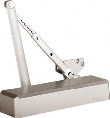 Stanley - 11-1/4" Closer Body Length, Multi-Size Closer Manual Damper - Painted Aluminum Finish, Reversible - Exact Tool & Supply
