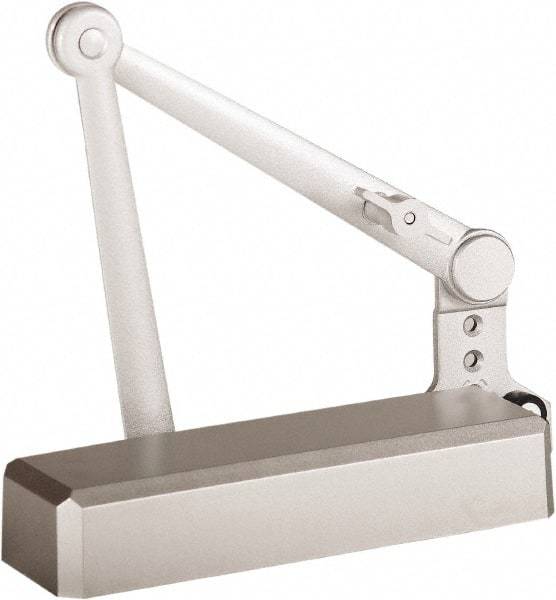 Stanley - 11-1/4" Closer Body Length, Multi-Size Closer Manual Damper - Painted Aluminum Finish, Reversible - Exact Tool & Supply