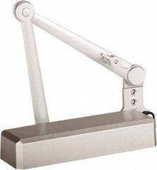 Stanley - 11-1/4" Closer Body Length, Multi-Size Closer Manual Damper - Painted Aluminum Finish, Reversible - Exact Tool & Supply