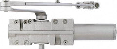 Stanley - 11-1/4" Closer Body Length, Multi-Size Closer Manual Damper - Painted Aluminum Finish, Reversible - Exact Tool & Supply