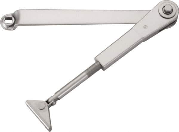 Stanley - Multisized Power Operated Damper - Multimount, Reversible Hand, Painted Aluminum Finish - Exact Tool & Supply