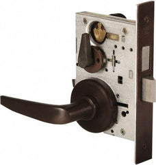 Stanley - Grade 1 Dormitory Lever Lockset - 2-3/4" Back Set, Best SFIC Cylinder, Brass Alloy, Oil Rubbed Bronze Finish - Exact Tool & Supply